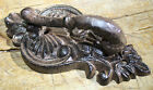 Cast Iron Antique Style Victorian  Scroll Door Knocker Brown Finish Shell