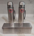 Rare  Vintage Uno-vac Thermos Picnic Set  Matched Pair W  Lunch Box   Carry Bag