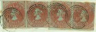 Chile 1856 6 14 Columbus Perkins Bacon 5c Brown Red Sc  8 X4  2 Pairs  On Cover