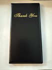 20 Pack Restaurant Check Presenters Black Gold Thank You     New