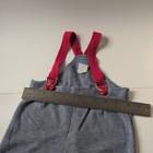 Vintage 70s Vest Back Suspenders Overalls Blue And Red Size 6-9 Months