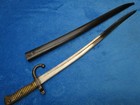 Original Antique M1866 French Chassepot Bayonet And Scabbard Mutzig Arsenal 1868