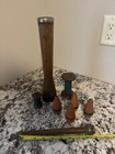 Vintage Industrial Wood Textile Spools   Bobbins Lot Of 8