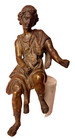 Antique 19c Neoclassical Shepherd hunter Statue Bronze Brown Patina 10 t Heavy