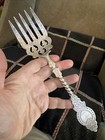 Incredible Rumrill Brite Cut Design Coin Silver Serving Fork Circa 1850 60   s