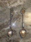 Vintage German 800 Silver Souvenir Spoon Set Frauenkirche   Crest Mark 100