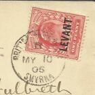 Great Britain -office In Turkey-levant Sg l2 single Frank  Smyrna My 10 06 Pos
