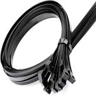 100 Bulk 10  Black Cable Zip Ties Heavy Duty Uv Resistant Ul 6 6 Nylon