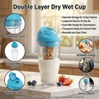 1pc Crunch Cup On-the-go Cereal Tumbler Portable Plastic Cereal Cup Leak-proof