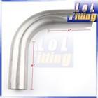 New 3 5  Inch Stainless Steel 90 Degree Exhaust Pipe Piping Tube 3-1 2   Od Usa 