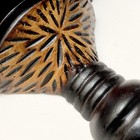 Vintage Hand Carved Dark Wood Gold Wall Shelf Half Moon Corbel Sconce 10 25  H