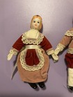 Vintage Pair Of Bisque  Dolls Boy    Girl Dollhouse  1 12 Scale
