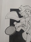 Original Art Pencil And Ink By Todd Nauck Supergirl Full Figure Signed