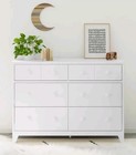Storkcraft Moss 6 Drawer Double Dresser In White