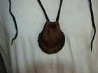 Native American Deerskin Leather Medicine Bag  Buckskin Necklace Pouch  3 