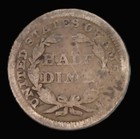 Seated Liberty Half Dime 1853 - G  Condition - Arrows Variety - Circulated