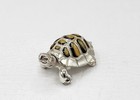 Saturno Italy 925 Sterling Silver   Enamel Miniature Turtle Figurine   182 Ar