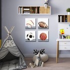 Vintage Sports Wall Art Framed Canvas Prints Boys Bedroom Nursery Room Decor