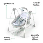 Ingenuity Convertme 2-in-1 Compact Portable Baby Swing 2 Infant Seat  Nash
