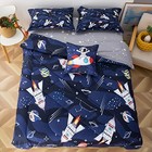  Kids Space Comforter Set Twin Size 6pieces Galaxy Bedding Twin  6pcs  Rocket