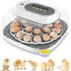 12 24 Egg Incubator W humidity Display Automatic Egg Turner For Hatching Chicken