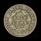 1835 Classic Head Half Cent  -free Shipping Usa
