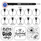 Calligraphy Pens 10 Size Brush Markers Set Beginners Drawing Sketching Writing