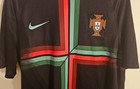 Nike Portugal 2018 Fifa World Cup Black Dri Fit Training Soccer Jersey Size Lrg