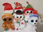 Ty Beanie Boos Set      Christmas  gnewman  Gnolan  Crumble  Garland   2  Mwmts