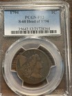 1794-p Patagonian Liberty Cap Large Cent S-60 Head Of 1794 Pcgs Fine 12 F12 Rare