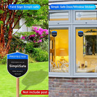 3pcs Yard Sign Compatible For Simplisafe Home Security System and 3pcs Door wind