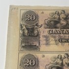 New Orleans Canal Bank  20 Obsolete Currency Uncut Sheet Of 2 Uncirculated