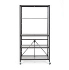 Origami R2 Series Folding Steel Storage Rack With Adjustable Shelves  Black