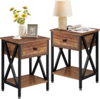 Nightstands Set Of 2  Modern Bedside End Tables  Night Stands With Drawer And   