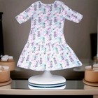 Disney Frozen Elsa Comfort Dress Lavender   Mint Green Girl s M 7 8 Soft Stretch