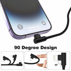 Iphone Charger 1ft 90 Degree 2 Pack Mfi Certified Elbow Short Lightning Cable