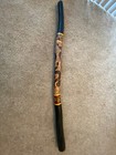 Hand-painted Curved Didgeridoo     Aboriginal Style Art     Hands   Snakes