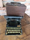 Early Batch Sn  1109 Black Qwertz Standard Folding Typewriter Antique See Descr 