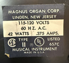 70s Vintage Magnus Electric Chord Organ