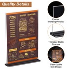 6x Acrylic Sign Holder Menu Display Stand Double Sided Counter Top Sign Holder