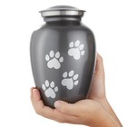 Pet Urn For Dog   Cat Ashes - Brasscremation Memorial Large Gray Urn To 110 Lbs