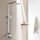 Bathroom Shower Faucet Set Brushed Nickel 8 In Rainfall Shower Head W tub Spout
