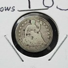 1855 Liberty Seated Half Dime Silver Coin Full Date Circulated W Arrows Variety