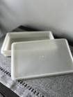 Vintage Tupperware Container Sheer 794-1  Meat Bacon Snack Keeper 11x7x2