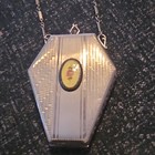 Art Deco Vintage Guilloche Powder Compact  