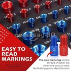 44pcs Screw Bolt Nut Thread Measure Gauge Size Checker Set  23 Inch   21 Metric 