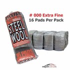 Extra Fine Steel Wool Pads   000 - High-quality Professional - 16 Pads Pack