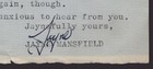 Jayne Mansfield - Typed Letter Signed 07 02 1957