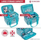 Singer Sewing Accessories Organizer  bag Only      Double Layer Portable Teal 