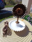 Vintage Hobnail Milk Glass Wall Sconce Lamp Plug In White Mid Century Lighting